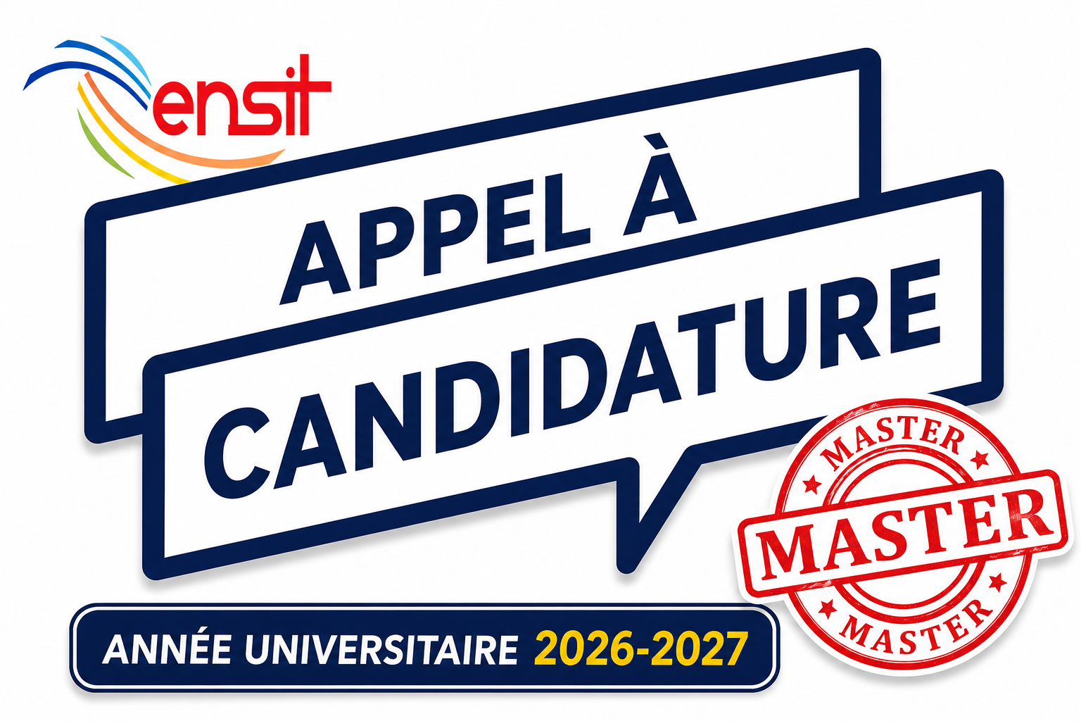  Ouverture des candidatures aux Mastères de Recherche et Mastères Professionnels à l’ENSIT – Année Universitaire 2026-2027